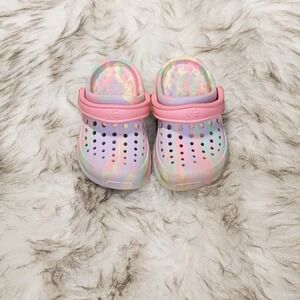 Joybees Toddler Harper Clogs Multicolored Tie-Dye Pastel 6-7 Slip On Comfort